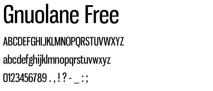 Gnuolane Free font